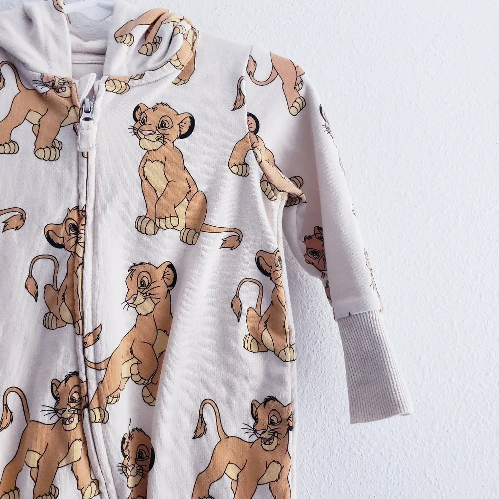H&M Disney Lion King Simba Long Sleeve Onesie Hoodie - Picture 4 of 8